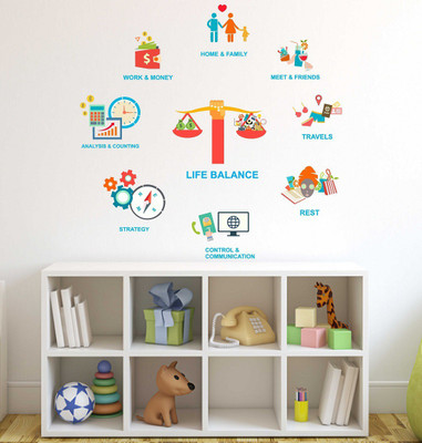 Wallzone 100 cm Family Circle Removable Sticker(Pack of 1)