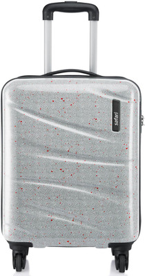 safari star 55 4w black expandable cabin luggage