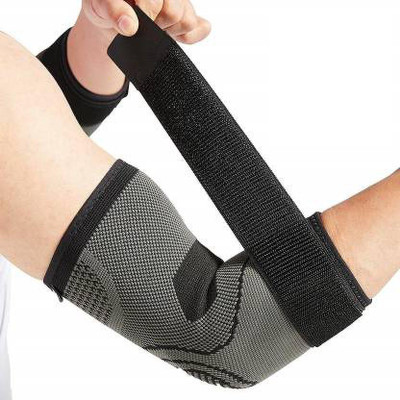 keycraze Adjustable Elbow Brace with Strap for Elbow Compression Sleeves Elbow Support(Grey)