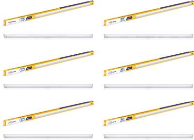 WIPRO Garnet 26W High Lumens LED Batten Straight Linear LED Tube Light  (White, Pack of 6)