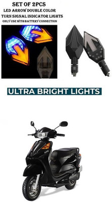 PRTEK Front, Rear LED Indicator Light for Universal For Bike(Yellow, Blue)
