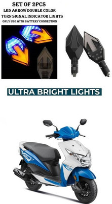 PRTEK Front, Rear LED Indicator Light for Honda(Yellow, Blue)