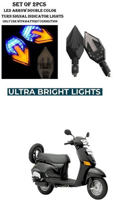 PRTEK Front, Rear LED Indicator Light for Honda(Yellow, Blue)