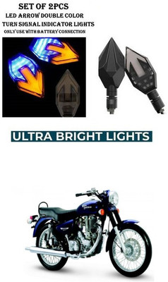 PRTEK Front, Rear LED Indicator Light for Royal Enfield(Yellow, Blue)