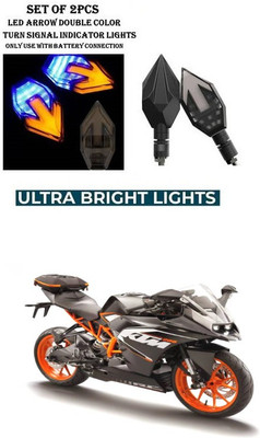 PRTEK Front, Rear LED Indicator Light for KTM RC 200(Yellow, Blue)
