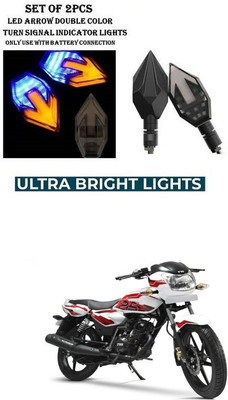 PRTEK Front, Rear LED Indicator Light for TVS Phoenix 125(Yellow, Blue)
