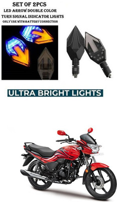 PRTEK Front, Rear LED Indicator Light for Hero Passion X Pro(Yellow, Blue)