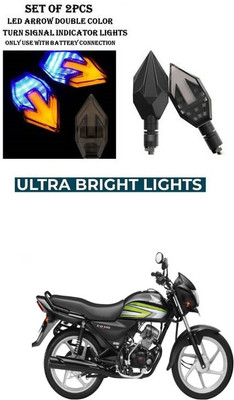 PRTEK Front, Rear LED Indicator Light for Honda Dream CD110(Yellow, Blue)