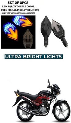 PRTEK Front, Rear LED Indicator Light for Yamaha YBR 125(Yellow, Blue)