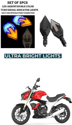 PRTEK Front, Rear LED Indicator Light for Mahindra Mojo(Yellow, Blue)
