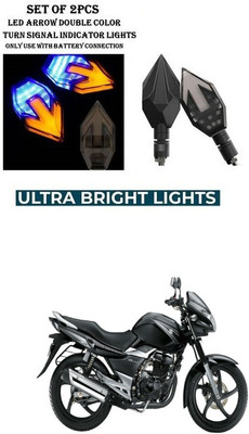 PRTEK Front, Rear LED Indicator Light for Suzuki GS(Yellow, Blue)