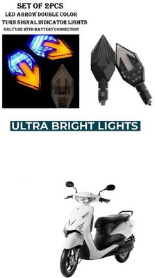 PRTEK Front, Rear LED Indicator Light for Universal For Bike(Yellow, Blue)