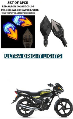 PRTEK Front, Rear LED Indicator Light for TVS Star City(Yellow, Blue)