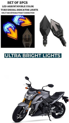 PRTEK Front, Rear LED Indicator Light for Suzuki GS(Yellow, Blue)