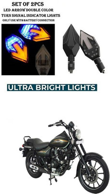 PRTEK Front, Rear LED Indicator Light for Bajaj Avenger 220(Yellow, Blue)