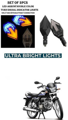 PRTEK Front, Rear LED Indicator Light for Hero Splendor Pro(Yellow, Blue)