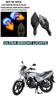 PRTEK Front, Rear LED Indicator Light for Universal For Bike(Yellow, Blue)