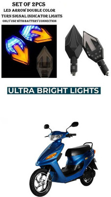 PRTEK Front, Rear LED Indicator Light for Universal For Bike(Yellow, Blue)