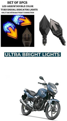 PRTEK Front, Rear LED Indicator Light for Suzuki GS 150R(Yellow, Blue)