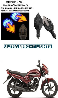 PRTEK Front, Rear LED Indicator Light for Honda Dream Yuga(Yellow, Blue)