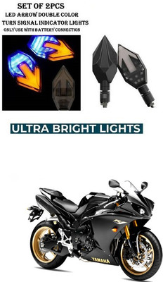 PRTEK Front, Rear LED Indicator Light for Yamaha YZF R1(Yellow, Blue)