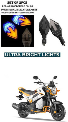 PRTEK Front, Rear LED Indicator Light for Honda(Yellow, Blue)