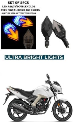 PRTEK Front, Rear LED Indicator Light for Honda CB Unicorn(Yellow, Blue)