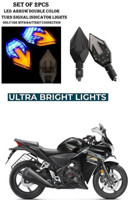 PRTEK Front, Rear LED Indicator Light for Honda CBR 250R(Yellow, Blue)