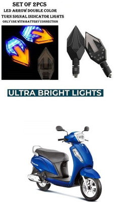 PRTEK Front, Rear LED Indicator Light for Suzuki Access 125(Yellow, Blue)