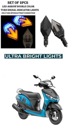 PRTEK Front, Rear LED Indicator Light for Yamaha Alpha(Yellow, Blue)