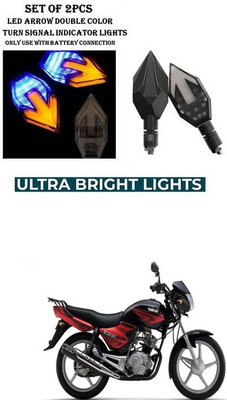 PRTEK Front, Rear LED Indicator Light for Yamaha YBR 125(Yellow, Blue)