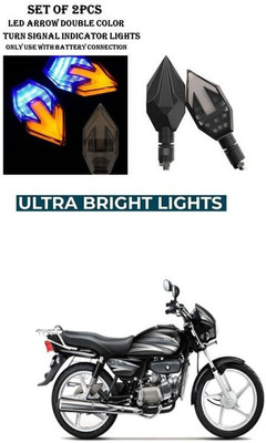 PRTEK Front, Rear LED Indicator Light for Hero Splendor Plus(Yellow, Blue)