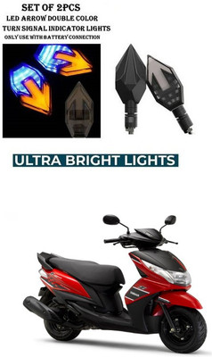 PRTEK Front, Rear LED Indicator Light for Yamaha Ray Z(Yellow, Blue)