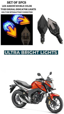 PRTEK Front, Rear LED Indicator Light for Honda CB Hornet 160(Yellow, Blue)