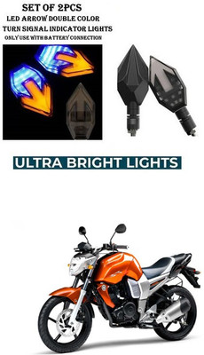 PRTEK Front, Rear LED Indicator Light for Yamaha FZ16(Yellow, Blue)