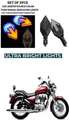 PRTEK Front, Rear LED Indicator Light for Royal Enfield Electra Twin Spark(Yellow, Blue)