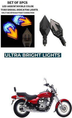 PRTEK Front, Rear LED Indicator Light for Bajaj Avenger 220 DTS-i(Yellow, Blue)