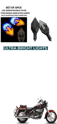PRTEK Front, Rear LED Indicator Light for Hyosung Aquila 250(Yellow, Blue)