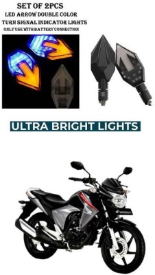 PRTEK Front, Rear LED Indicator Light for Honda CB Unicorn Dazzler(Yellow, Blue)