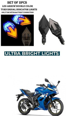 PRTEK Front, Rear LED Indicator Light for Suzuki Gixxer SF(Yellow, Blue)