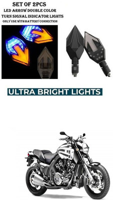 PRTEK Front, Rear LED Indicator Light for Yamaha V Max(Yellow, Blue)
