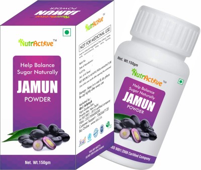 NutrActive Organic Jamun Seed Powder 300 gm | Help Balance Sugar Naturally(2 x 150 g)