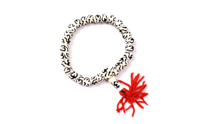 VSASA Bone, Silk Dori, Crystal Quartz Bracelet