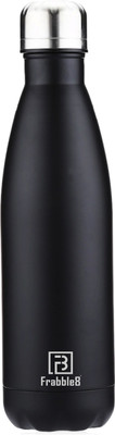 Frabble8 Double Wall Vacuum Insulated Stainless Steel Cola Water Bottle , Travel Thermos Flask ( Thermo cup , tumbler ) BPA Free- 1000 ML Capacity Leak Proof sipper , Hot and Cold Water Bottle For 12 Hours . (Pack of 1 , 1 Litre , Black Matte finish ) 1000 ml Flask(Pack of 1, Black)