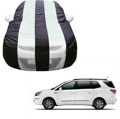 Flipkart SmartBuy Car Cover For SsangYong Rodius (With Mirror Pockets)(Silver, Black, For 2018 Models)