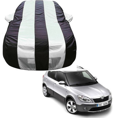 Flipkart SmartBuy Car Cover For Skoda Fabia Scout (With Mirror Pockets)(Silver, Black, For 2018 Models)