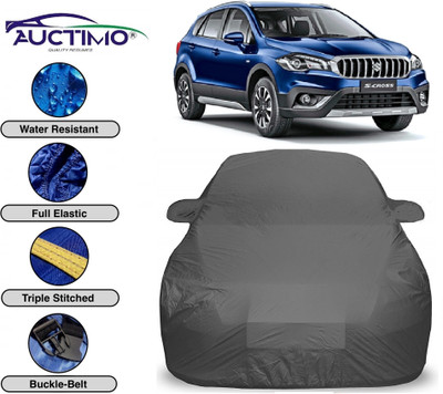 AUCTIMO Car Cover For Maruti Suzuki S-Cross (With Mirror Pockets)(Grey)