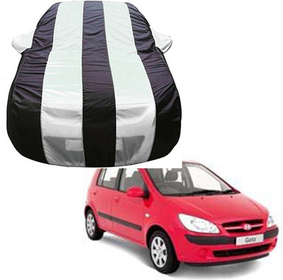 Flipkart SmartBuy Car Cover For Hyundai Getz Prime (With Mirror Pockets)(Silver, Black, For 2018 Models)