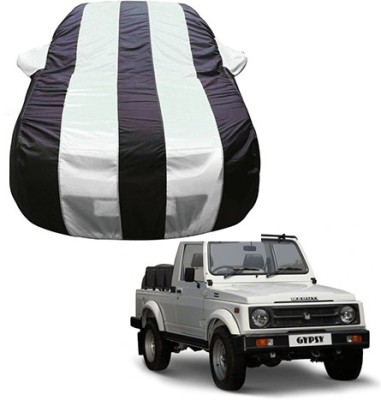 Flipkart SmartBuy Car Cover For Maruti Suzuki Gypsy King (With Mirror Pockets)(Silver, Black, For 2018 Models)