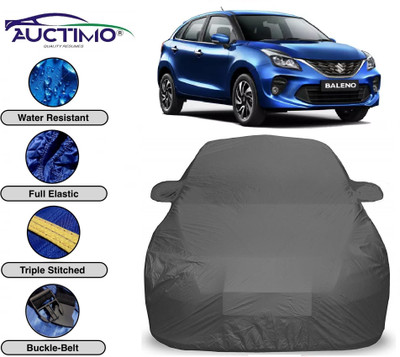 AUCTIMO Car Cover For Maruti Suzuki Baleno (With Mirror Pockets)(Grey, For 2020, 2019, 2018, 2017, 2016, 2015 Models)